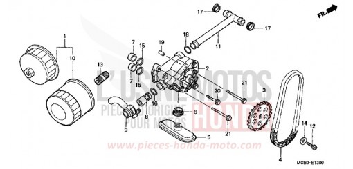 OIL FILTER/OIL PUMP XL650VY de 2000